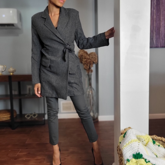 Thakoon Herringbone Wrap Tie Jacket - Picture 8 of 8